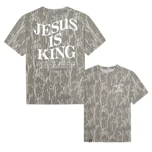 [NEW 2026] Jesus Is King Mossy Oak Bottomland Camo Tee For Men And Women, Unisex Design, Soft and Breathable Cotton