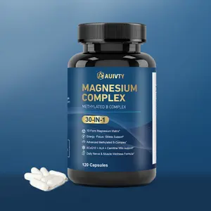 AUIVITY Magnesium Complex Supplement – 10-in-1 Magnesium with B-Complex & CoQ10 for Daily Energy, Muscle Recovery & Stress Balance