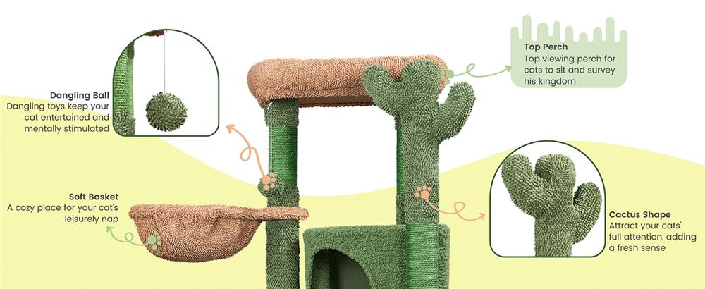 Yaheetech 23.5″ H 2-Level Christmas Cat Tree Tower Condo with Wide Perch and Scratching Posts Cat Pet Climbing Tower, Cat House Activity Center Furniture for Kittens, Cats and Pets Yaheetech 23.5″ H 2-Level Christmas Cat Tree Tower Condo with Wide Perch and Scratching Posts Cat Pet Climbing Tower, Cat House Activity Center Furniture for Kittens, Cats and Pets