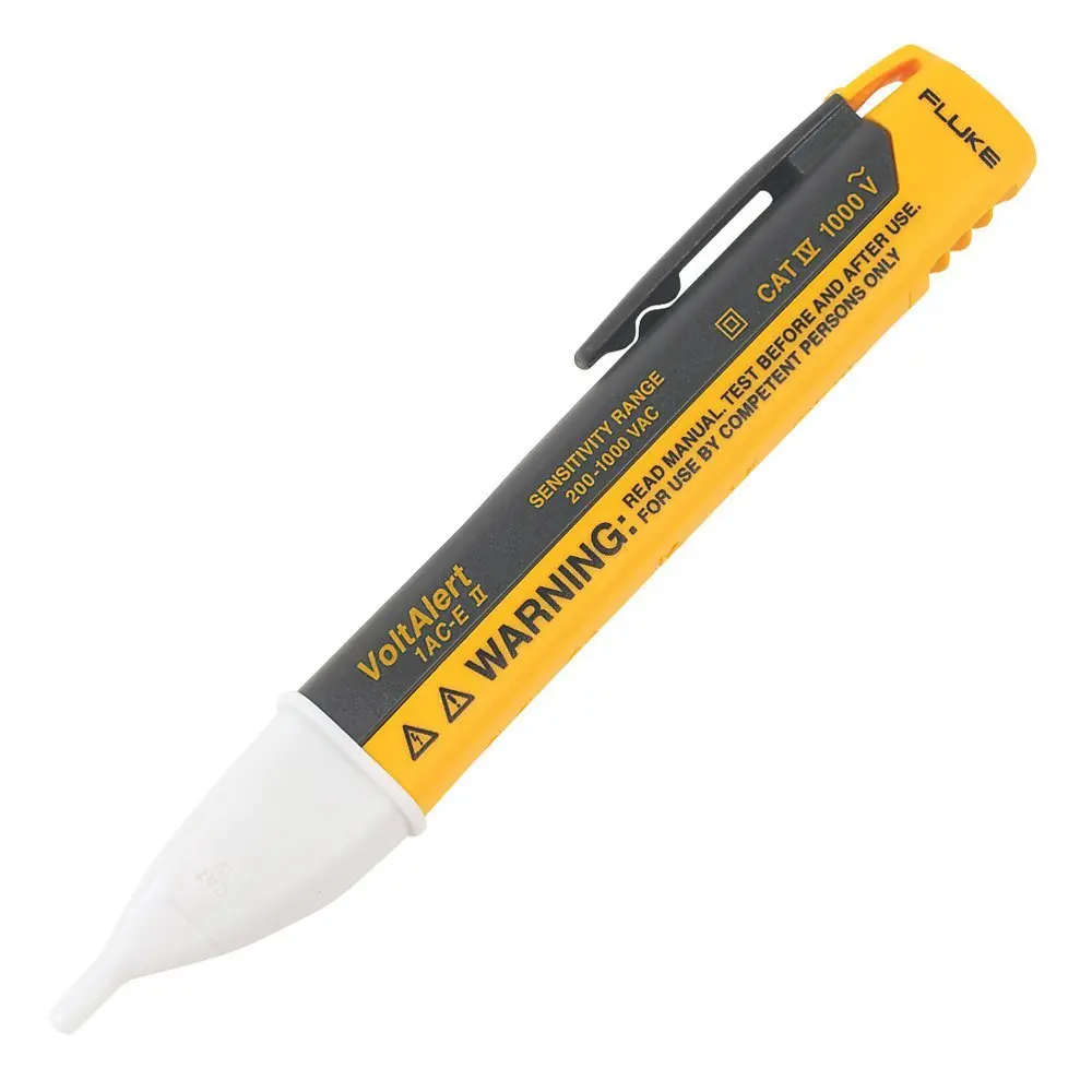 Fluke 1AC II VoltAlert Non-Contact Voltage Tester Pocket-Sized 90-1000V AC Audible Beeper CAT IV Rating for Electricians Maintenance Safety Personnel
