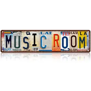 Vintage Metal Wall Plaque - 16x4 In Fade Resistant Lightweight Home Decor Sign, Home Office Decoration, Street-Style Art for Bedroom, Ideal Gift