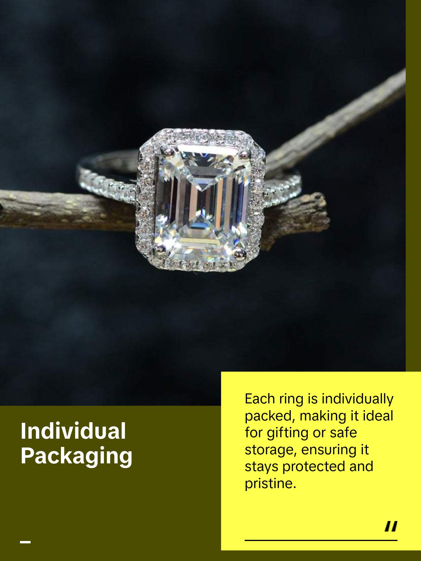 Sterling Silver Rectangular Ring