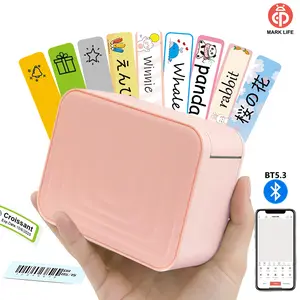 Marklife mini label maker printer, portable wireless thermal printer, easy to use. Can print thank you labels, item labels, and spice jar labels, suitable for office, home, and students. smart
