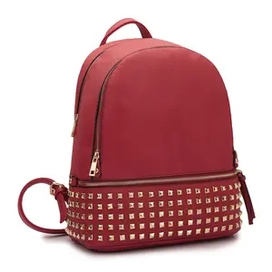 Medium Faux Leather Spiked Studded Backpack