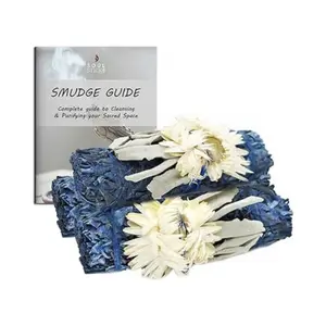 Blue Moon Floral Sage Smudge Sticks with Smudge Guide, 3-Pack