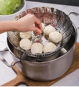 Vegetable Folding Stainless Steel Steaming Rack