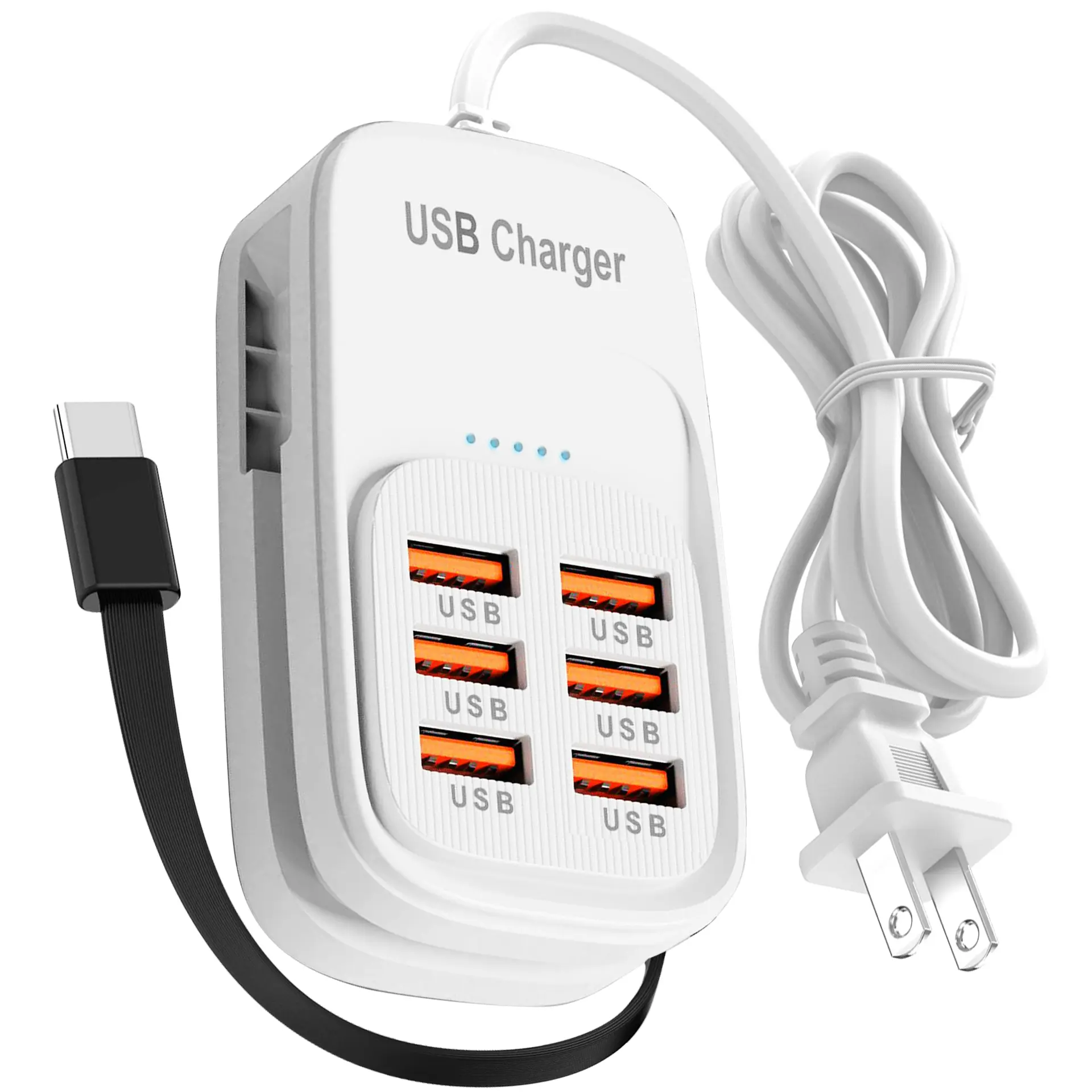 Multiport Fast Charging Station Desktop Charging Hub for iPhone/iPad/Samsung/Google Pixel/LG for Phone/Tablet