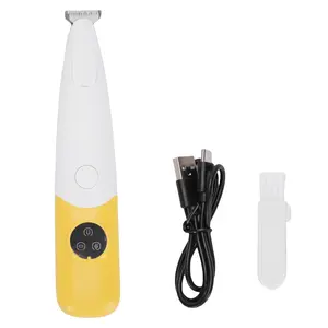 Upgraded Dog Paw Trimmer with LED Light, 18 mm Widen Blade, 50 dB Low Noise, LED Display, Fully Waterproof, Rechargeable Clipper for Dogs Cats Trimming Paws, Eyes, Ears, Face, and Rump