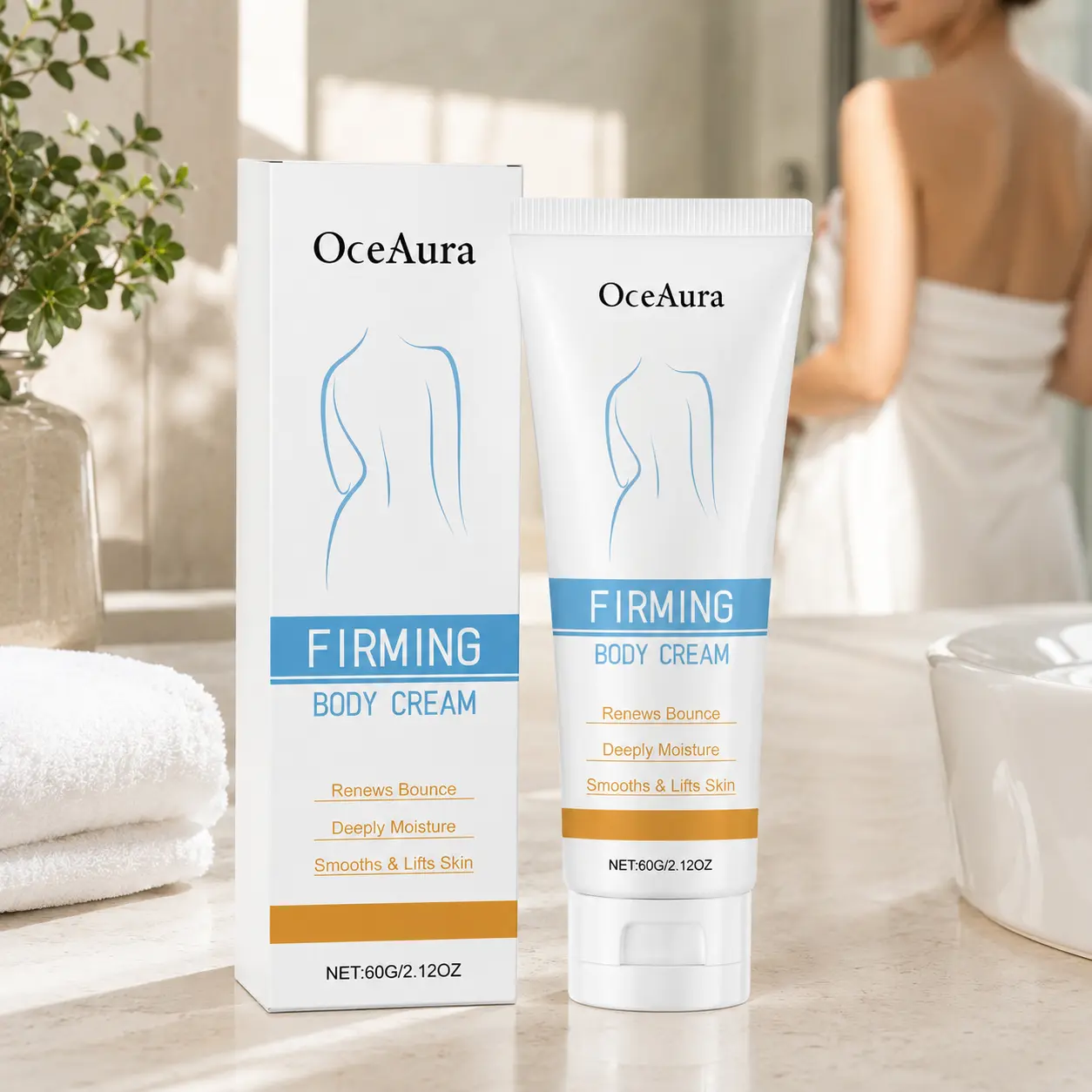 Firming Body Cream - Hydrating Moisturizer for Dry Skin, Single Item Body Care with Smooth Texture, Post-Shower Daily Use for Women to Lock in Moisture & Deliver Soft Radiant Feel