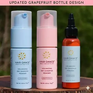 Non-Aerosol Dry Shampoo Variety Pack (Lavender+Grapefruit+Twist-Top) Natural & Organic, Powder - Haircare