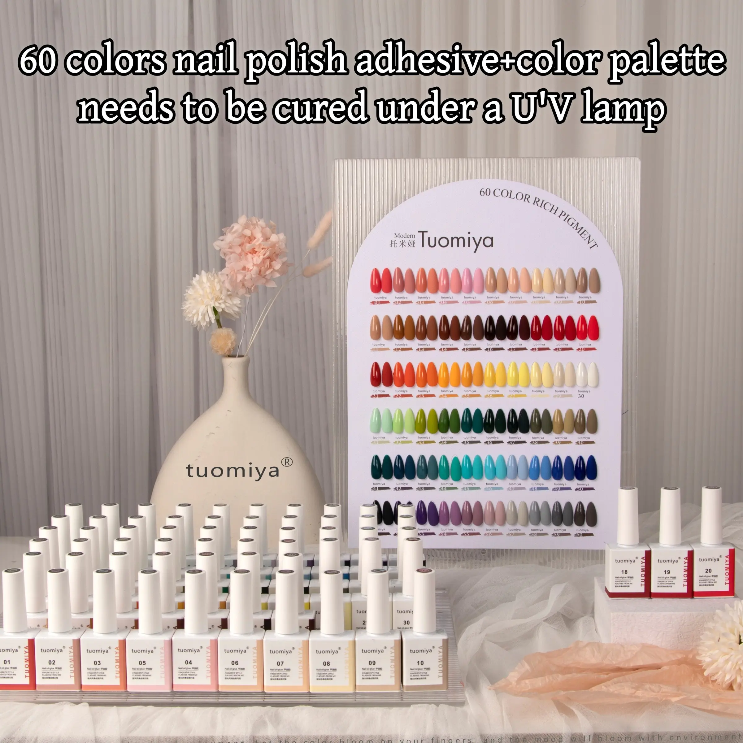 60 Color Gel Nail Polish Set, UV Gel, Manicure Gels, Nail Art & Nail Polish Set, Professional Nail Art Kit for Women & Girls, Manicure Accessories, Long Lasting Nail Polish