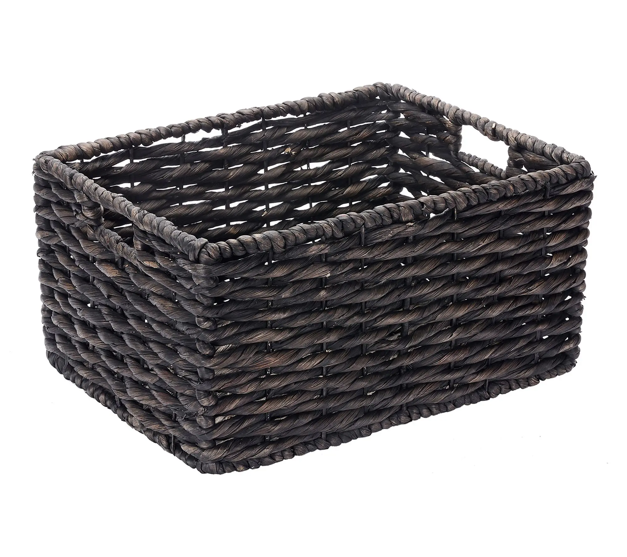 Villacera Set of 2 Rectangle Handmade Twisted Wicker Baskets