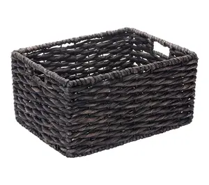 Villacera Set of 2 Rectangle Handmade Twisted Wicker Baskets