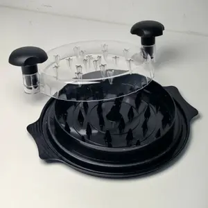 Chicken Breast Large Shredder Tool Twist,Visible Lid Meat Slicer,Anti-Slip Strip,Ergonomic Handle,BPA Free,Perfect Utensils for Pork,Beef,Chicken,Kitchen Gadgets