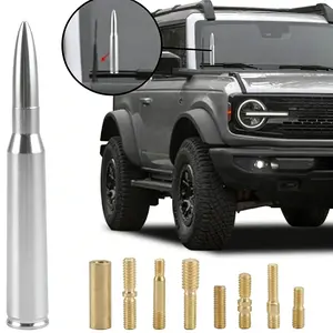 Truck Accessories Bullet Antenna Black Billet Aluminum Bullet Antenna Mast with Premium Copper Hardware, Heavy Duty Replacement for Classic Pickup Trucks