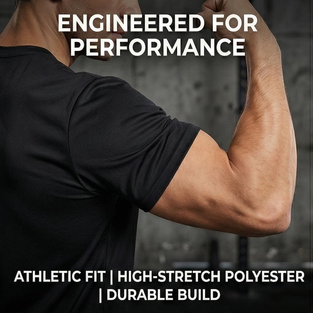 OKP Men's 6-Pack Graphic Tees Short Sleeves Moisture Wicking Quick-Dry Athletic Cut Soft Tops for Summer Training & Running Value Set