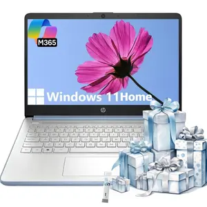 HP 2025 14" Compact Laptop | Intel N150 | Up to 16GB RAM, 256GB Storage | Win11 Home | Copilot AI | WiFi 6 | Office 365 | Bundle Accessory