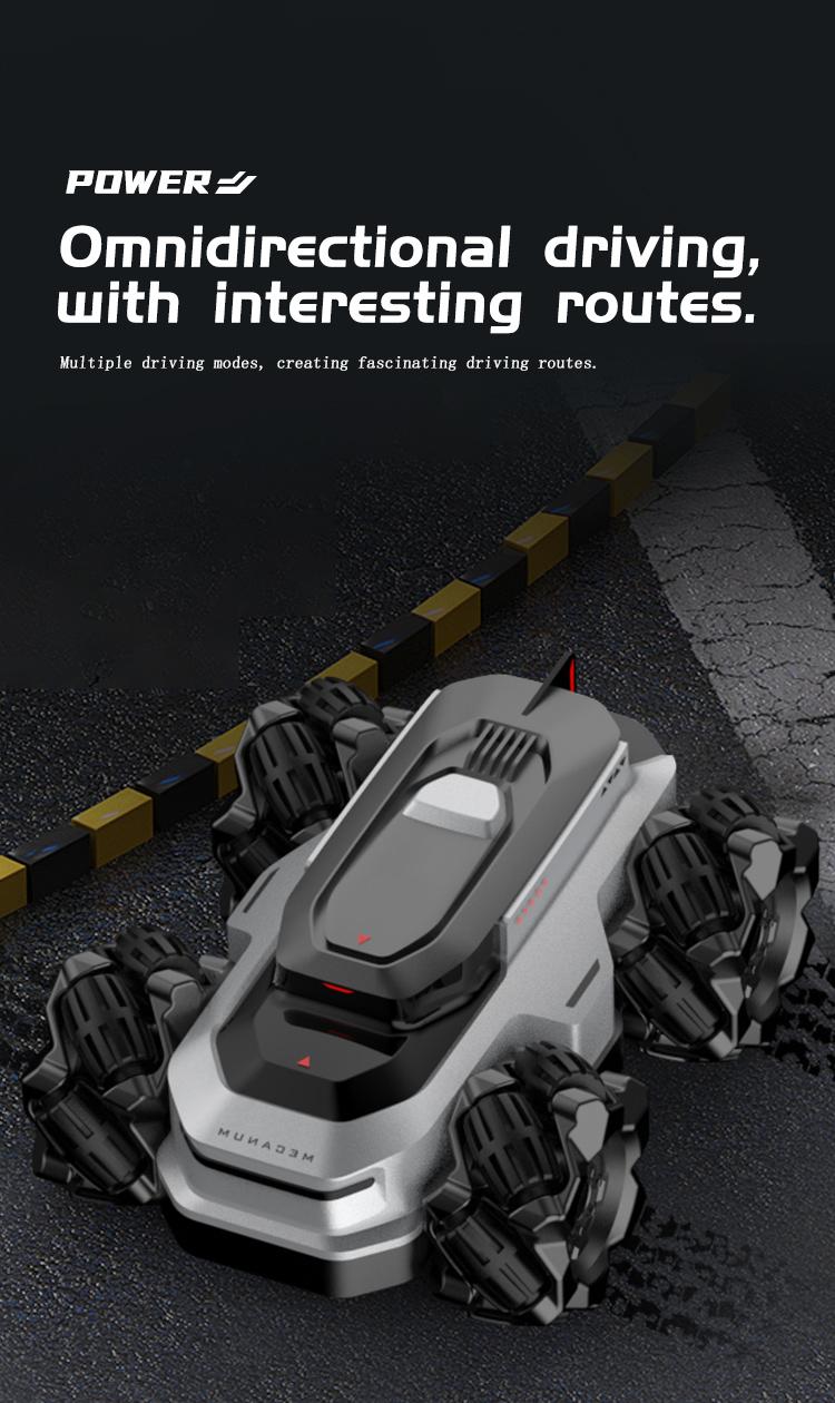 BRRRRT Amphibious Remote Control Car 4WD Waterproof RC Vehicle 360°Rotation RC Truck Stunt Car 2.4 GHz Remote Control Boat for 5 6 7 8 9-12 Kids Girls Boys Gift All Terrain Water Beach Pool Toy