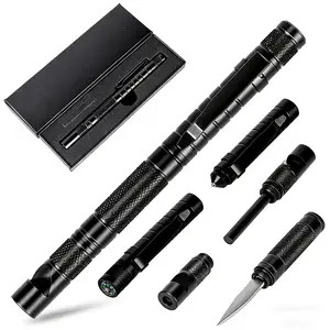 5 in 1 Tactical Pen, Self Defense Pen Multitool Gifts for Men, Stocking Stuffers for Adult, Cool EDC Gear- Christmas Birthday White Elephant Gifts for Dad, Husband, Boyfriend From Daughter Son Wife
