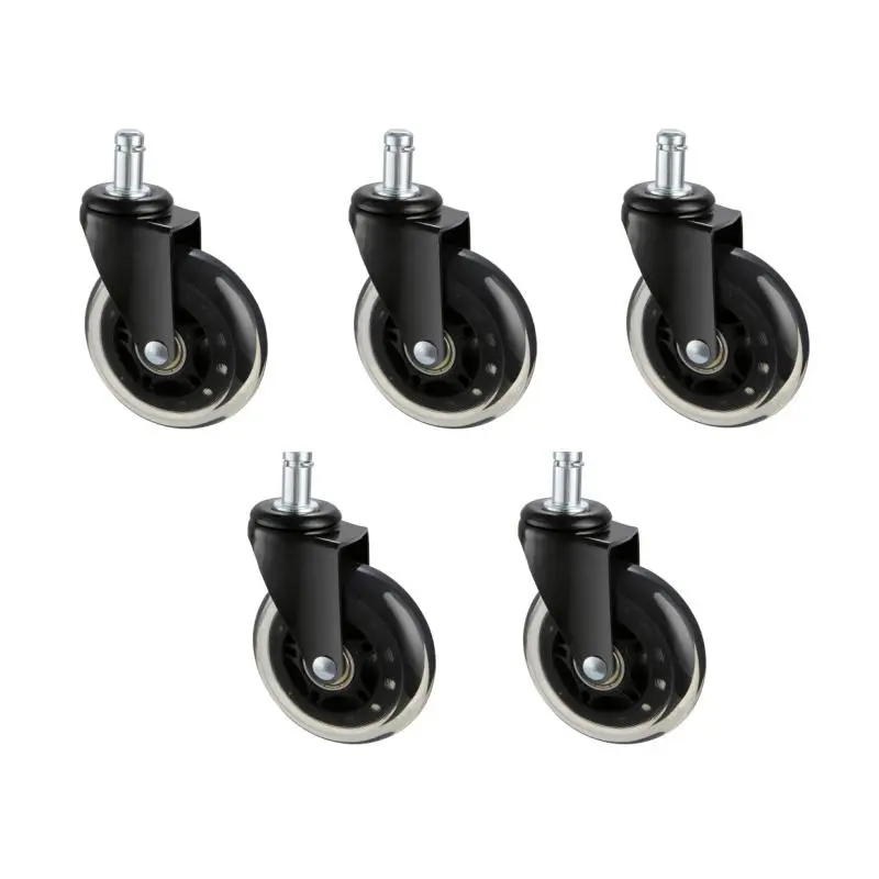 【SummerFinds】VEVOR Office Chair Wheels Set of 5 3 Inch Casters for Hardwood Floors and Carpet,  130 Lbs Load Capacity, Universal Fit for Most Chairs