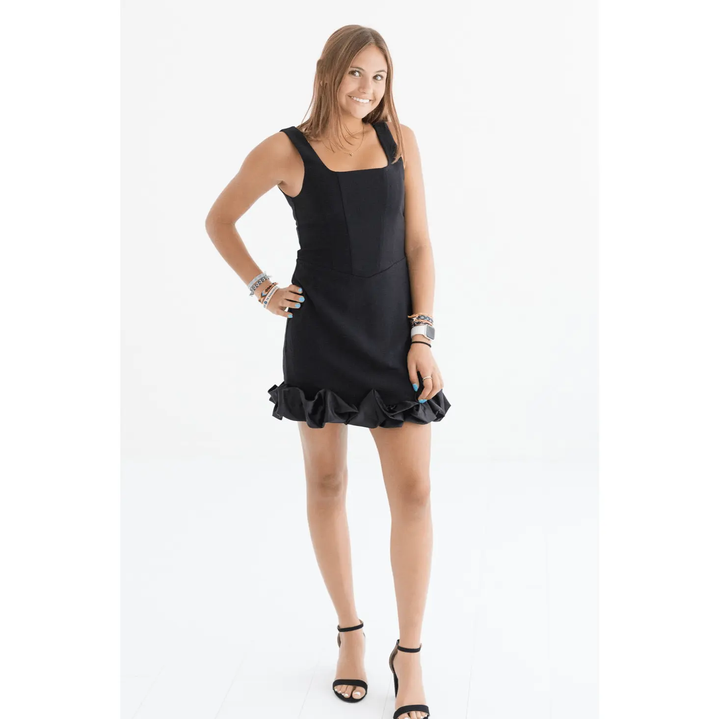 Junior Meredith Satin Couture Dress