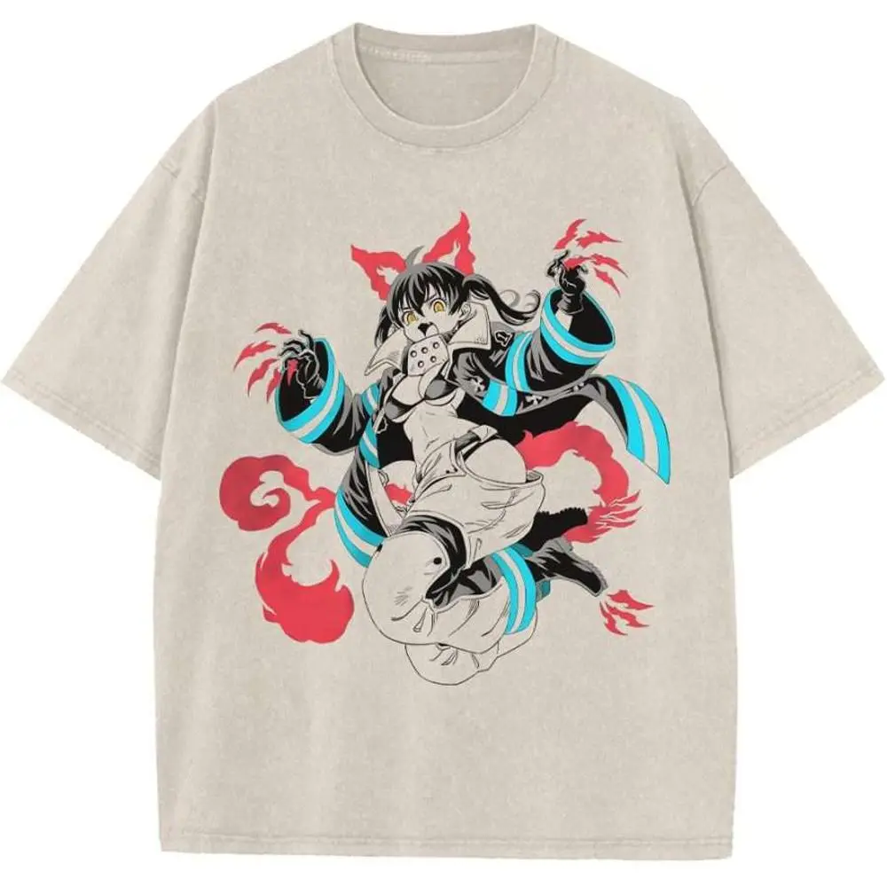 Tamaki Kotatsu Shirt | Fire Force Shirt | 2-Sided Vintage Anime Shirt | Streetwear Unisex Gift for Anime Fans