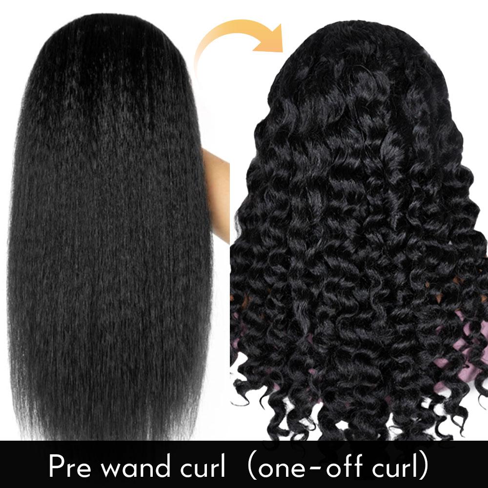 [200% Density] Menglle 13x4 Yaki Loose Wave/Yaki Straight/Yaki Burmese Curly/Loose Deep Wave Lace Front Wigs Human Hair Pre Cut Lace Glueless Yaki Bounce Wand Curly Wig Natural Hairline Beginner Friendly#greenish#TikTokShopSpringGlowUp