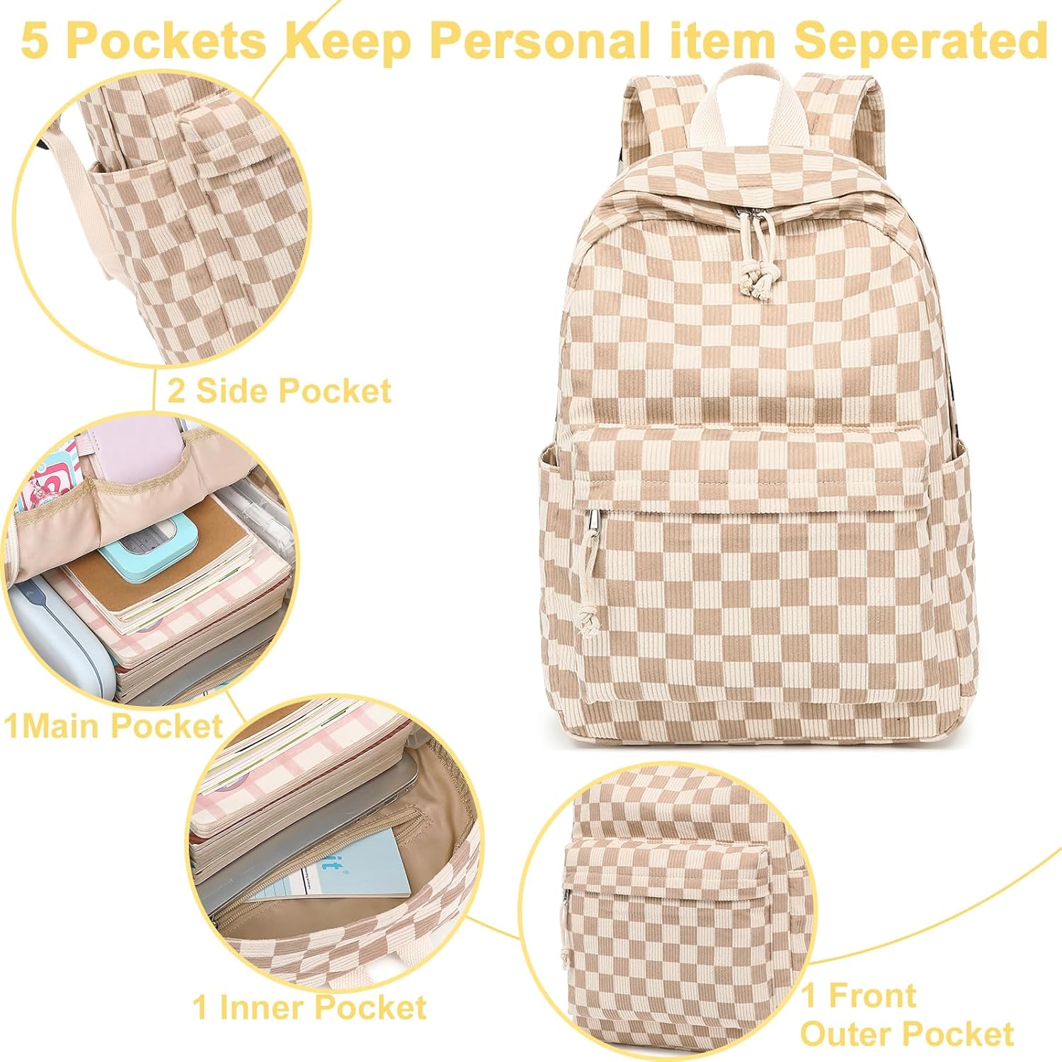 Backpack for Women, Girls Bookbags Elementary Middle School Laptop Bags Women Travel Daypacks