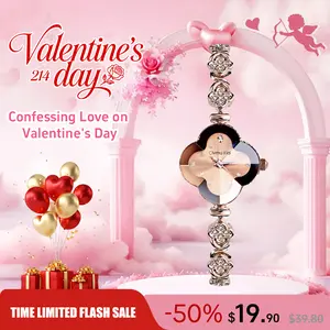 【Valentine’s Day Gift】Watch Clvmu Kiai Women's Luxury Elegant Four - Leaf Clover Dial Watch, Featuring Gauss Magnetic Function, Diamond - Studded Bracelet Strap, Rose - Gold Sophistication, A Perfect Luxe Gift for Graceful Women