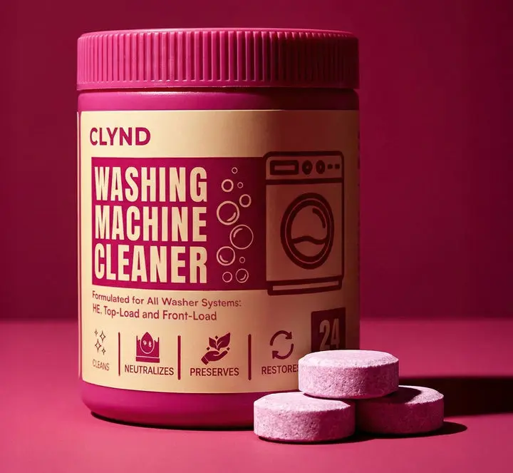 Washing Machine Cleaner Tablets – 24 Tabs | Deep Cleaning HE Washer Deodorizer & Eco-Friendly Descaler for Front & Top Load Machines