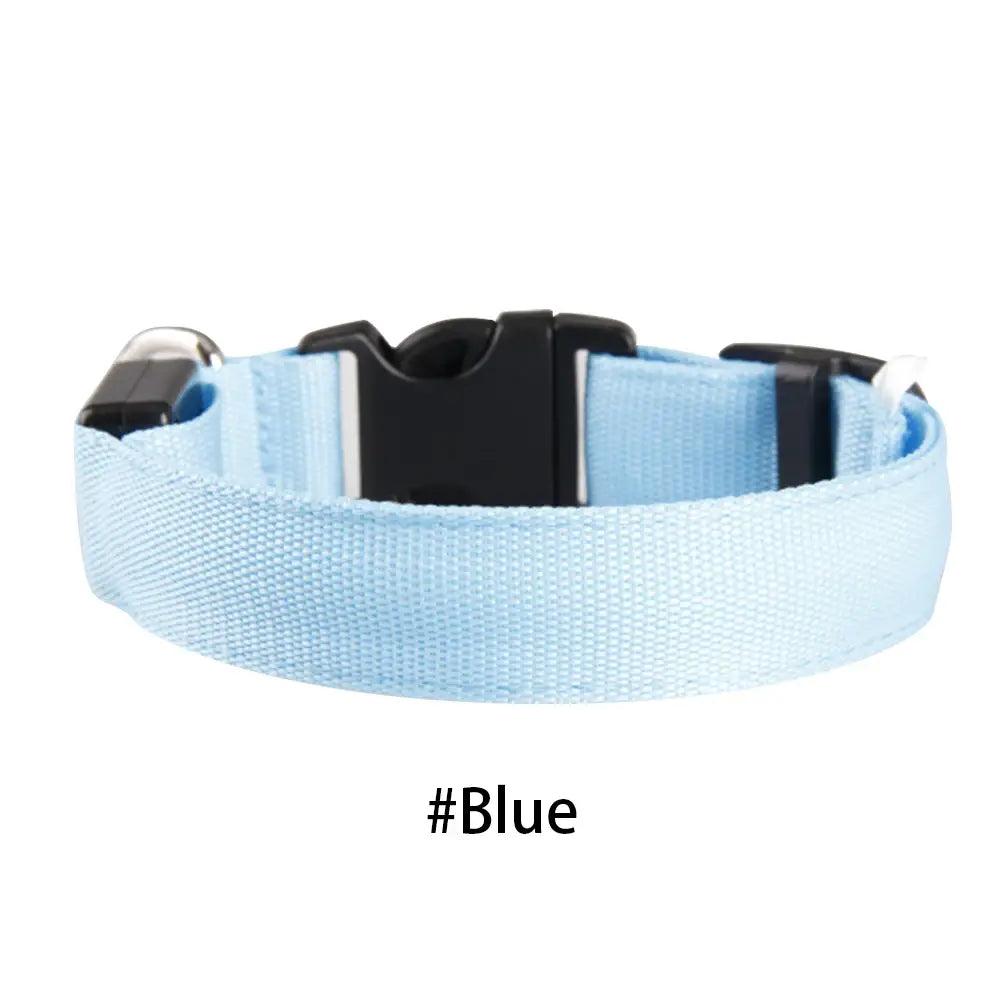 RoSide Safety Dog Collar Glowing Up Anti-Lost Pet Product for Small Dogs & Cats with Steady, Fast Flashing & Slow Flashing Modes and Colorful Options Adjustable Collar for Outings reflective cat pet travel small medium pull harness