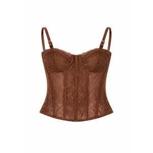 Cocoa Lace Corset Top