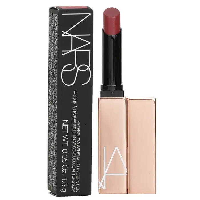 Nars Afterglow Sensual Shine Lipstick - #321 Turned On, Makeup Lipstick with Shea, Glossy Finish, Hydrating Formula for Long-Lasting Moisture, Blend