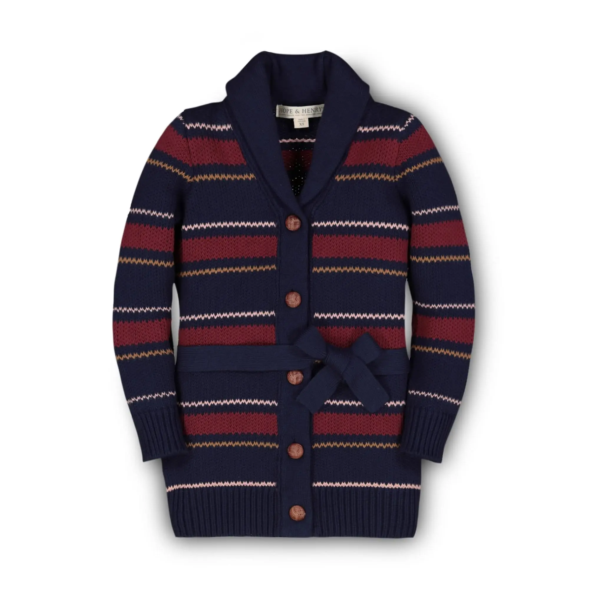 Shawl Collar Cardigan with Waist Tie
