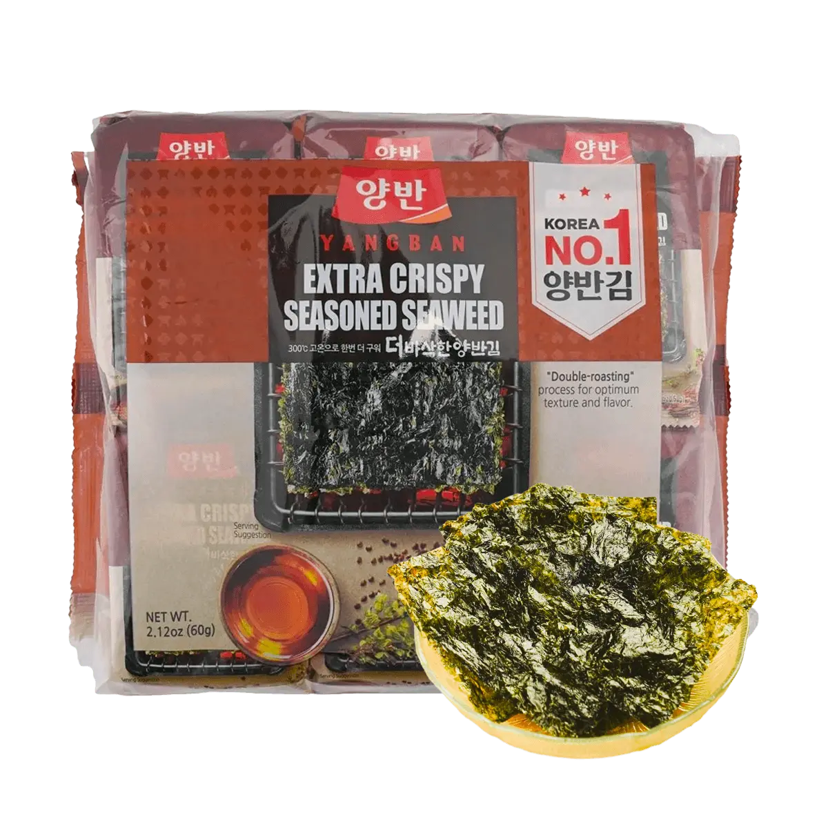 DONGWON Korean Roasted Seaweed Snacks with Sesame Oil - Crispy Gim, 12 Packs (60g) - Ready-to-Eat, Perfect for Kimbap & On-the-Go Snacking