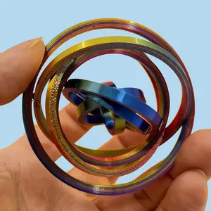 Easter Gift for Kids & Adults Rotating Physical Gravity New Compass, Multi-color  Relief Fidget Toys, Rotating Interactive Game Props, Fun Easter Basket Stuffers Easter Party Favors Small  Relief Gifts stress