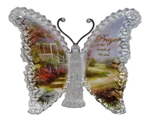 Thomas Kinkade Gardens of Paradise Crystalline Butterfly Sculpture - PRAYER