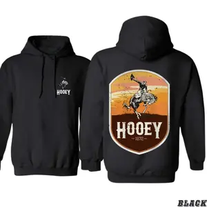 Hooey Hoodie - Classic Western Rodeo Design with Bold Cowboy Graphics, Unisex Sweatshirt for Everyday Comfort and Western Style Fans