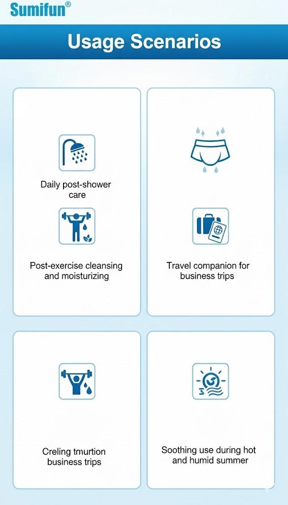 Sumifun Men's Private Cleaning and Care Ointment Anti-itch & Antibacterial 20g Safe for Sensitive Parts Moisturizing Cleanser