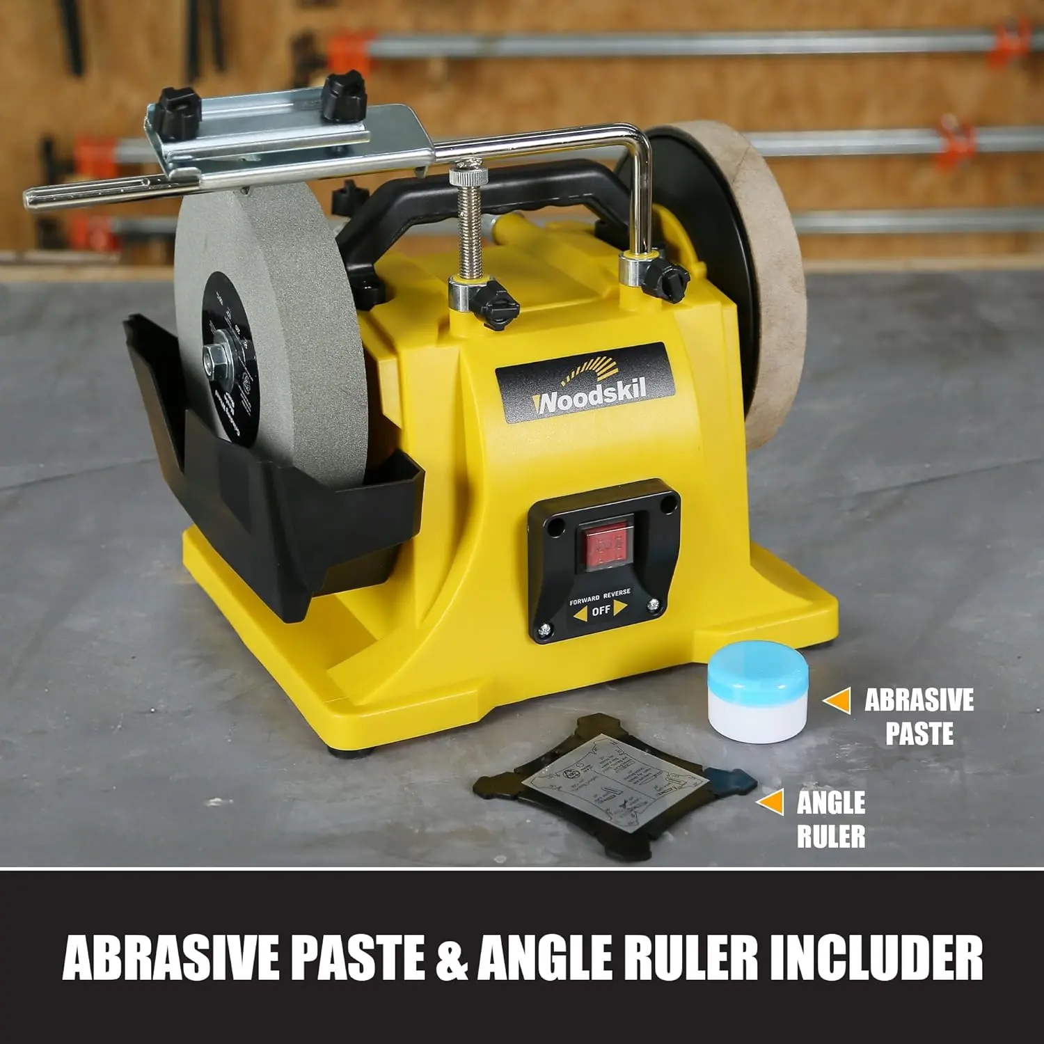 【Summerfinds】Woodskil 8" Low Speed Wet Sharpener, 1.1Amp Water Cooled Grinder Machine for Knife Making, SCM8082
