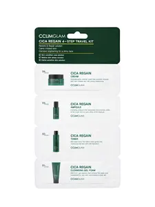 CCLIMGLAM Cica Regain 4 Step Travel Kit 1 SET - Centella Asiatica Soothing Skincare for Sensitive Skin Barrier Care