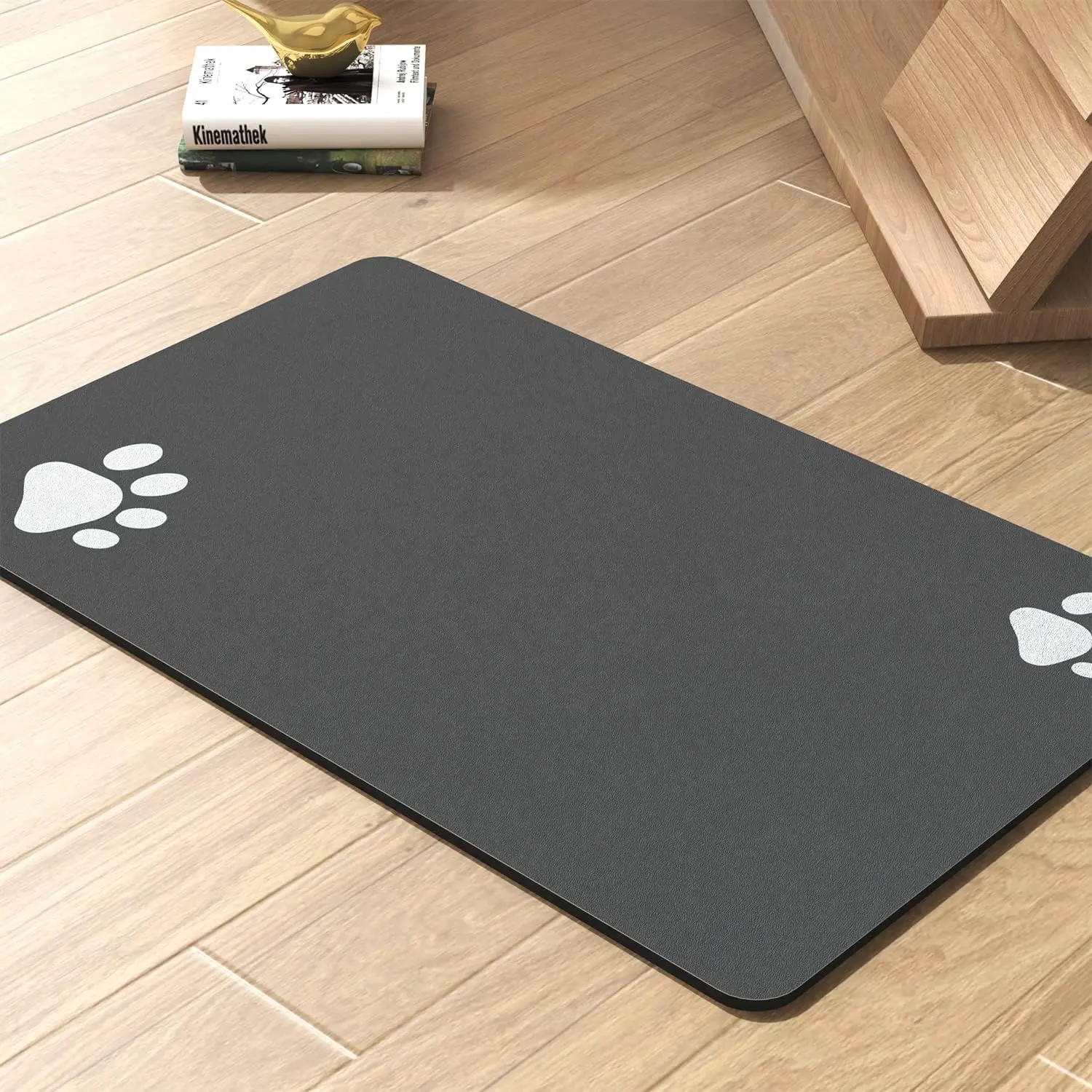 Pet Feeding Mat-Absorbent Dog Mat for Food and Water Bowl-No Stains Quick Dry Dispenser Mat-Dog Accessories Pet Supplies-Water Bowl for Messy Drinkers