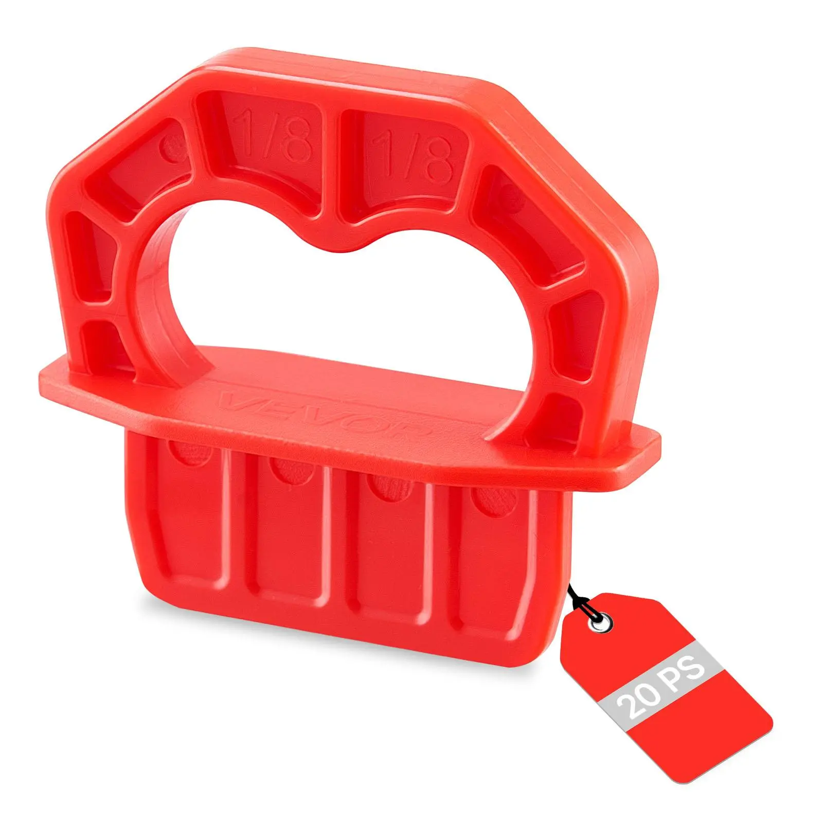 【SummerFinds】VEVOR 20-Pack 1/8 Inch Deck Board Spacers, Bright Red Gap Jig Rings for Easily Spotting, Easy Pull, ABS Decking Jig Spacing Tool for Composite, PVC, Hardwood, Pressure-Treated Planks, Terrace, Garden