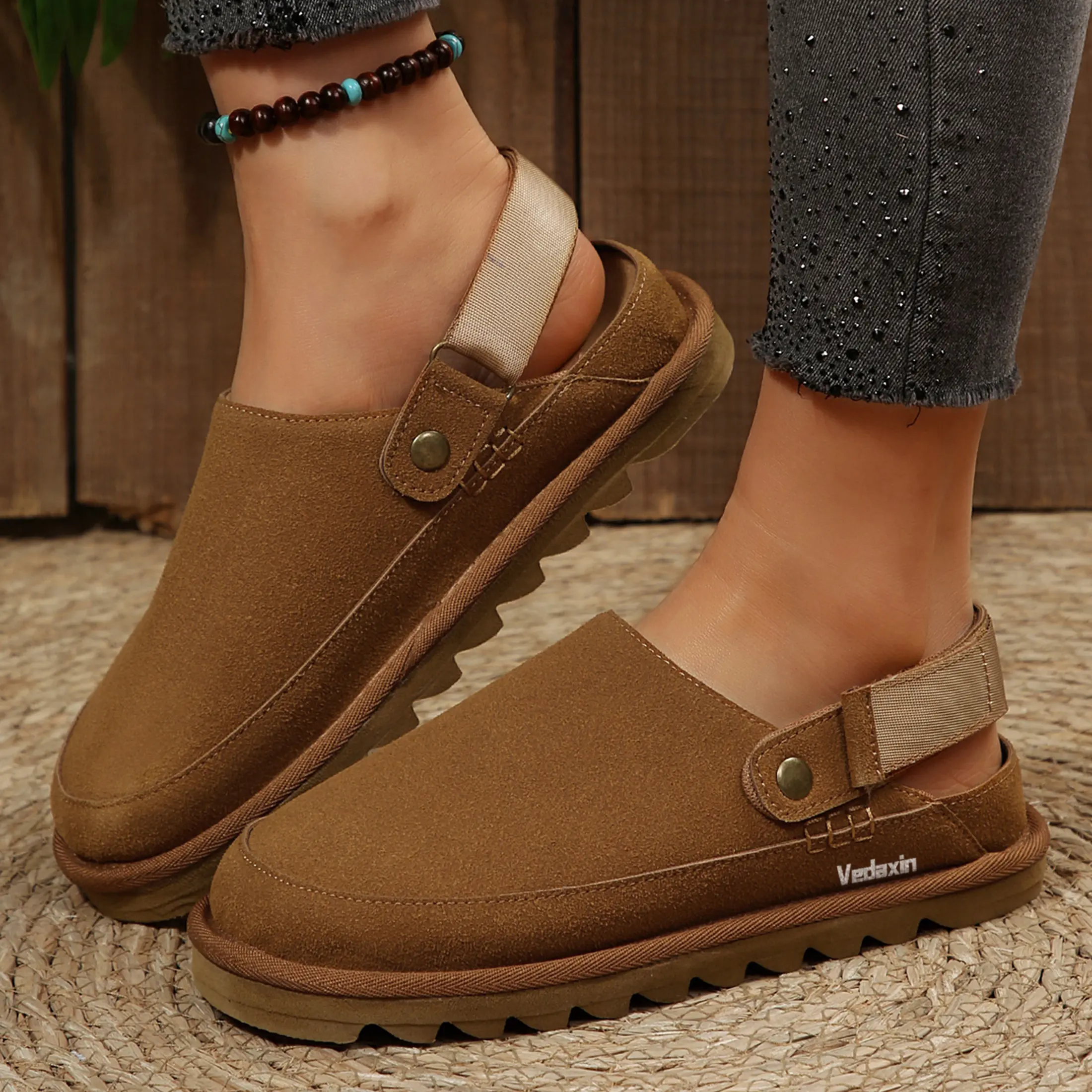 Women's Stylish Closed-Toe Slingback Sandals Comfortable Daily Casual Fashion Indoor Outdoor Shoes