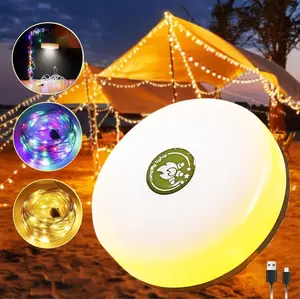Camping Lights String Camp Lantern Better Retractable Waterproof Glowmate 4 in 1 Camp String Lights for Tent with 8 Modes 32.5ft LED Camp Lamp Necessities Decor Holiday Gifts for Christmas Halloween.