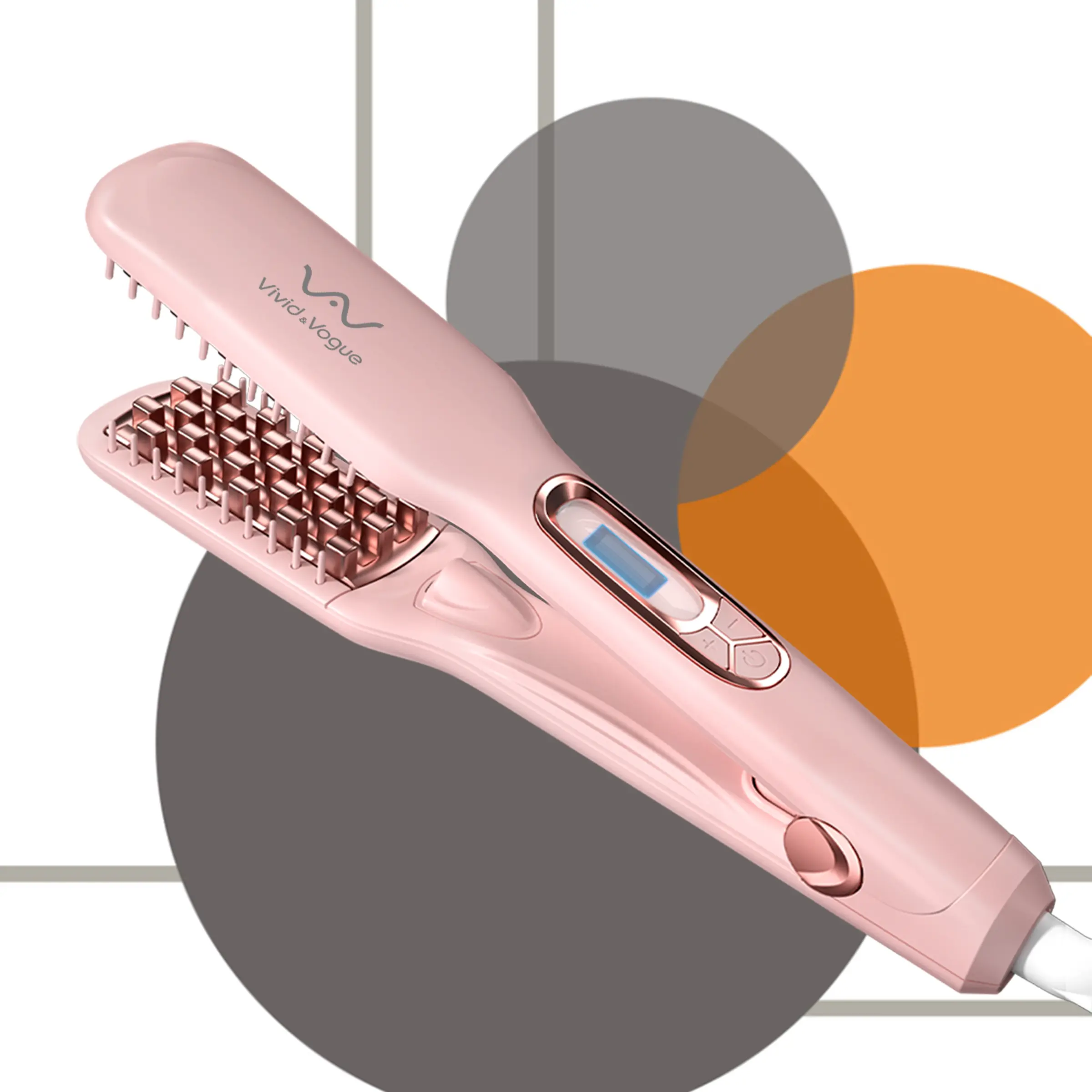 JINRI Professional Volumizing Ceramic Hair Iron - Straightener Comb, Curling Tool, Adjustable Temp, 360° Tail Rotation, Lasting Volume for Short/Thin Hair, Purple (TikTok Shop Back to School), Hair Straightener Comb,back to school,back to school haul