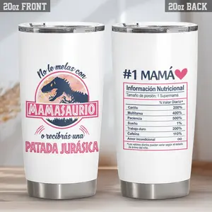 BNB Funny Mamasaurus Tumbler 20oz/30oz – Cute Dinosaur Mom Gift from Daughter, Son or Family, Great for Mother’s Day, Birthday