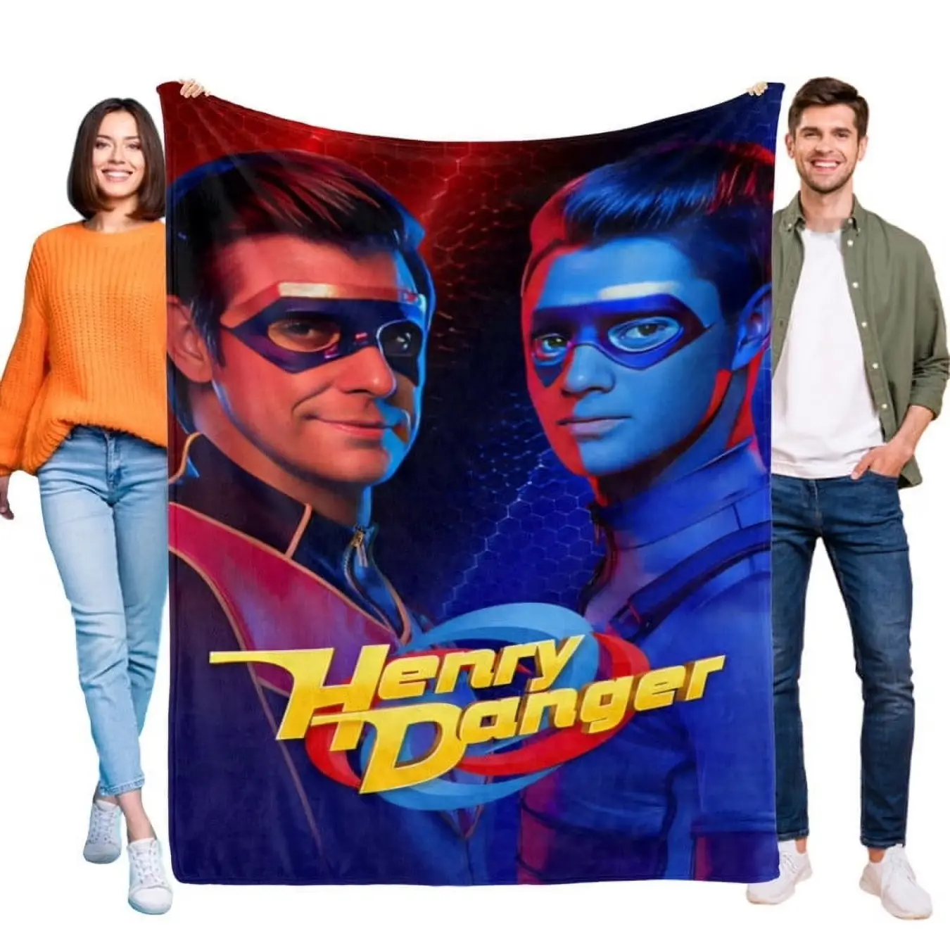 Henry Danger Soft Fleece Blanket - All-Season Microfiber Polyester, Fuzzy Texture, Snug as a Bug in a Rug, Lightweight Throw for Home Bedroom, Comfy and Cozy for Cozy Nights, Ideal Christmas Gift, Home/Sofa/Car