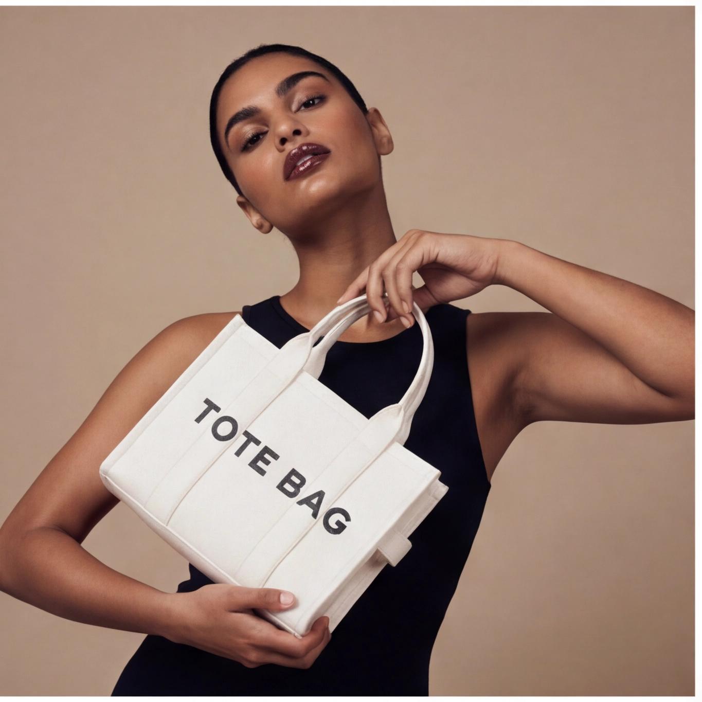 Embroidered letters Women's Stylish Letter Tote Bag New 2026 Design Versatile Handbag Available in Multiple Colors Suitable for Everyday Use