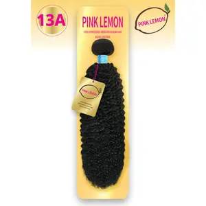 PINK LEMON - 100% 15A VIRGIN HAIR BUNDLE BLEACH, DYE, PERM (BOHEMIAN CURL)